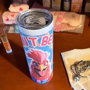 Colorful Bird-Themed Tumbler